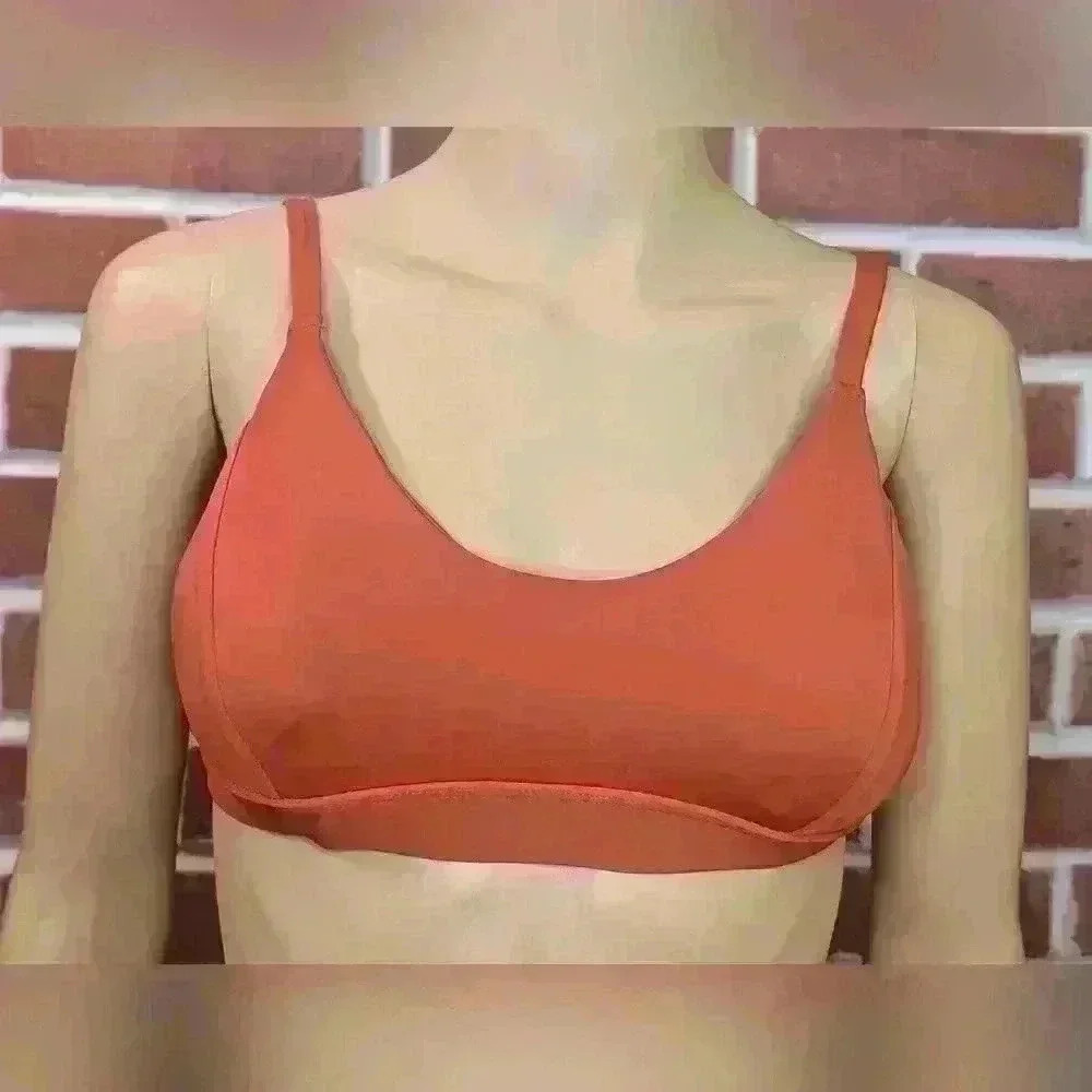NWT Knix Scoop Bikini Top Color Lava Size Small